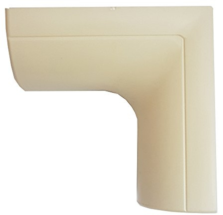 50mm x 25mm Magnolia Clip-Over Right Angled Internal Trunking Adapter – Under Door | Loops