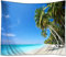 YISUMEI 150x230 cm Tapisserie Wandteppich Wandbehang Tabelle Vorhang Wand Decor Tisch Couch Bezug Picknick Decke Beach Überwurf Palme Strand Blauer Himmel