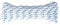 Ancienne corderia Marra – Tresse Nautique Couronne mm 8, 10 m, Blanc avec Signalent Bleu