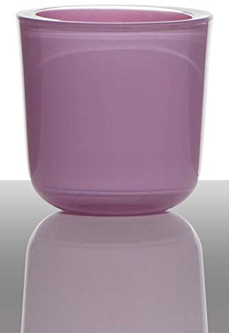 INNA-Glas Teelichtglas Nick, Zylinder - Rund, Flieder, 7,5cm, Ø 7,5cm - Teelichthalter - Kerzenglas
