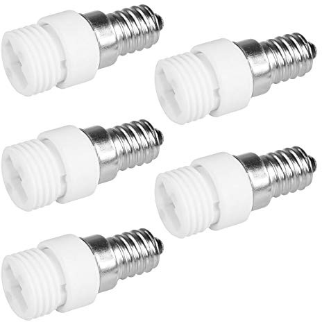 5x Lampensockel Adapter | E14 auf G9 | Lampenfassung Konverter Fassung Sockel Stecker Glühbirne Lampe LED | 5 Stück