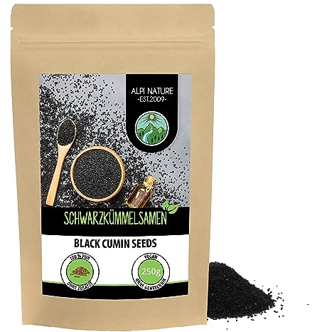 Alpi Nature Schwarzkümmelsamen ganz 250g, Schwarzkümmel Samen ganz, ganze Schwarzkümmelsamen