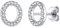 Suplight Damen 925 Sterling Silber Zirkonia Ohrringe Weißgold beschichtet Buchstabe O Ohrstecker Ohr Piercing Initialen Ohrringe Ohr Schmuck für Mädchen Accessoire für Party Valentinstag