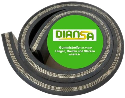 Gummistreifen mit Gewebe in der Größe 1200x200x20mm Hartgummi Vollgummi Gummi-Matte Auflage Streifen Unterlage Schürfleiste Abrieb Schneeschild Leiste Schneeschieber
