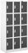 Fromm & Starck Star_MCAB_31 Spindschrank Spind Schrank Metall Aktenschrank Mehrzweckschrank 12 Fächer grau 200 kg Stahl Epoxidharzbeschichtet