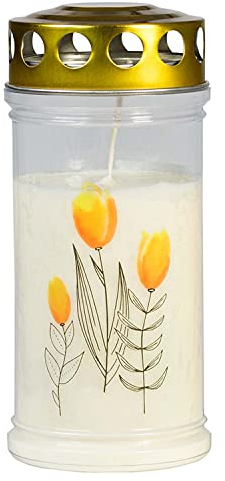 Vela conmemorativa con diseño de tulipán