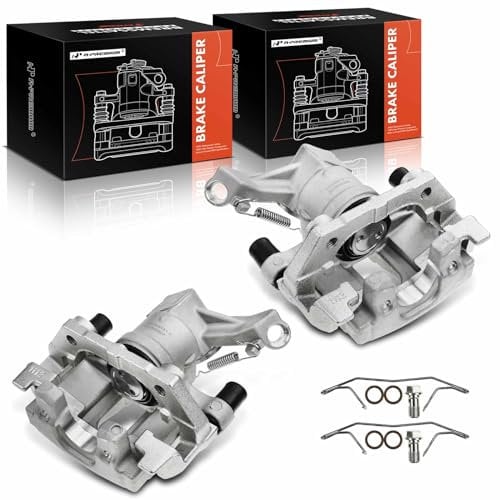 A-Premium Disc Brake Caliper Assembly with Bracket Compatible with Select Cadillac and Saab Models - BLS 2007-2008, 9-3 2003-2011, 9-3X 2010 - Rear Driver and Passenger Side, 2-PC Set