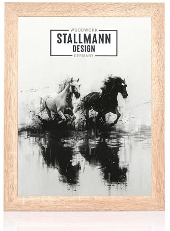 Stallmann Design Bilderrahmen 'Reno' | Größe: 80x100cm | Farbe: Sonoma-Eiche | 40 mm starke Rahmen-Breite