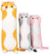 shownicer Plüschtier Katze Kuscheltier Stofftier Kawaii Katze Plüsch Kissen, Spielzeug Kätzchen Plüsch Wurfkissen, Geschenk für Kinder Mädchen 12+ Jahre (Braun, 90cm)