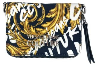 VERSACE JEANS COUTURE Borsa a tracolla, portafogli, barocco nero e bianco, nero-bianco, Classico