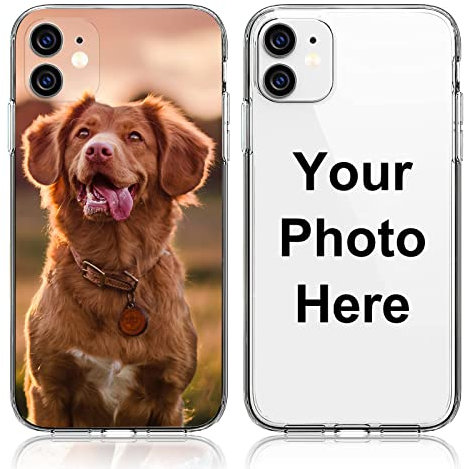 Personalised Photo Phone Case For Apple iPhone Custom Photo TPU Cover Personalised it with your own photo for iPhone 16 15 14 13 12 X XR SE 7 8 Clear