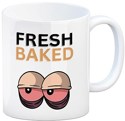 Fresh Baked Kaffeebecher Augen Eyes Cannabis Tasse Weed Kaffeetasse Gras kiffen Kiffer Dübel Joint