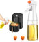 AHOUGER Pulverizador Aceite 210ml Spray Aceite Cocina De Oliva, Aceitera Spray De Vidrio Premium Dosificador De Aceite En Spray Adecuado para Asar A La Parrilla con Freidora, Hornear, Ensaladas