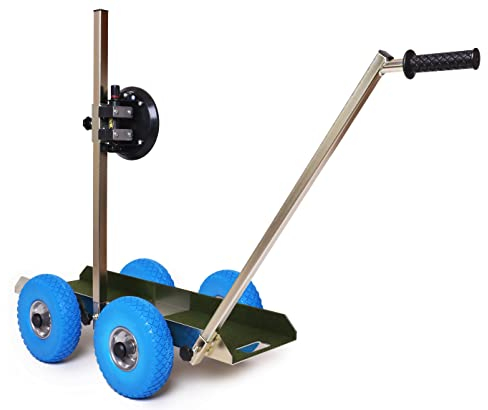 TSP 400 Tandem Glastransportwagen mit Powr-Grip Vakuum Handsauger bis 400 kg Traglast, Transportwagen, Transporthilfe, für Glas, Holzplatten oder Steinplatten, Sackkarre, Plattenwagen