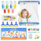 Funto Washable Finger Paint Set, peintures non toxiques pour tout-petits Fournitures artistiques, y compris rouleau de papier de peinture au doigt, peintures au doigt, sac de rangement, pinceaux