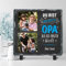 Geschenke.de Schiefertafel mit Spruch Du bist der Beste Opa. zum Aufstellen, Personalisiertes Geschenk für Großeltern mit 2 Fotos von den Enkelkindern und ihren Namen, Geschenkidee zum Geburtstag