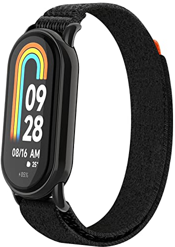 SITAFU Armband Kompatibel mit Xiaomi Mi Band 8 Uhrenarmband Damen Herren, Nylon Verstellbar Sport Ersatzband für Xiaomi Mi Band 8