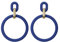 SIXDUTON Pendientes De Aro Acrílicos Para Mujeres, Aretes Circulares De Aro Pendientes Llamativos Bohemios Joyería De Moda (Azul real)