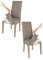 Tommychairs-2er Set gepolsterte Stühle JAZZ mit herausnehmbarem Bezug,Struktur aus lackiertem Buchenholz Farbe Cappuccino,gepolstert und mit herausnehmbarem Bezug aus Stoff in Murmeltier-Braun bezogen