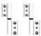 Sivenci - Pack de 2 Bisagras Deslizantes Serie Europea | Bisagra de 2 Cuerpos Perfil Cámara Europea | Bisagra Para Perfil de Aluminio | Apertura Interior Izquierda | Color Blanco