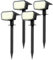 Solar Spot Lights Outdoor Garden 4 Pack, 65 LEDs Solar Lights 3 Lighting Modes Waterproof Solar Spotlights, Auto ON/Off Dusk to Dawn Security Light for Garden, Yard, Tree, Lawn, Pathway (Warm White)
