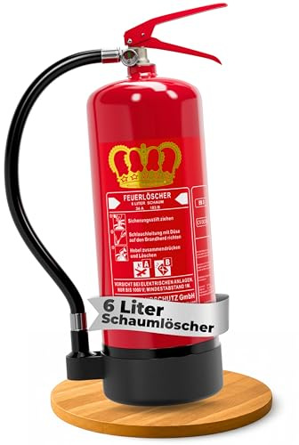 KÖNIG BRANDSCHUTZ - König-Schaumlöscher 6 L Dauerdruck 10LE DIN EN3 mit Wandhalterung und Instandhaltungsnachweis für 2 Jahre