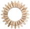 Sonnenblumen-handgefertigter Dekorativer Hängespiegel aus Massivem Holz, Rustikaler Holzspiegel, Rustikaler Wandspiegel, Hängespiegel, Wanddekoration, Sunburst-Raumdekoration, Dekorative Spiegel(#3)