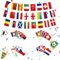 Shinybox Em 2024, EM Fahnen Wimpelkette und EM Flagge Klein, Fussball 2024 Europa Flagge mit Doppelseitig 24 Länder Fahnenkette Flaggen und 24 Länder Handgehaltene Flaggen für Europameisterschaft(A)
