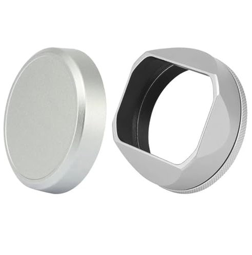 VYUHAksZ for Haoge LH-X54W+cap Paraluce Quadrato in Metallo con Tappo for Obiettivo e Anello Adattatore da 49 mm for Fujifilm for Fotocamera for Fuji X100V X100T X70 X100S(LH-X54W-Cap)
