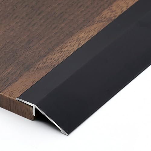 Raouoae Übergangsprofil Höhenausgleich 3-15mm/6-20mm/10-40mm Abschlussprofil Übergangsschiene Aluminium Übergangsleiste Länge 90cm*3 ​Böden Überbrücken Die Lücke(Schwarz,Breite: 35 mm)