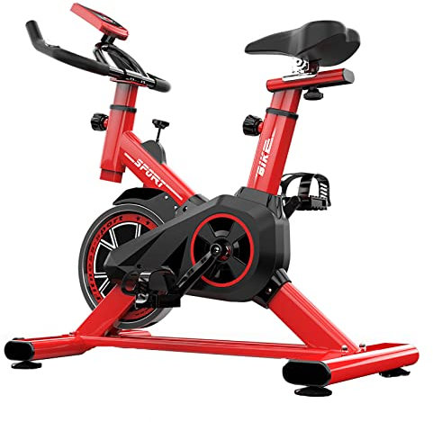 XHSMYXGS Stationäres Indoor-Cycling-Fahrrad, Trainingsfahrrad mit Riemenantrieb, Indoor-Cycling-Trainingsfahrrad, Heimtrainer mit magnetischem Widerstand