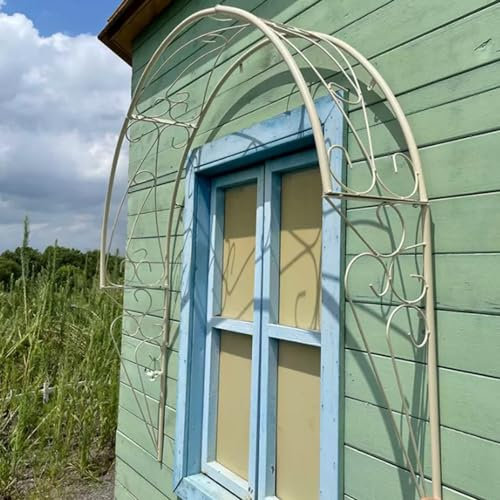 1,8 m – 2,0 m Rosenbögen, an der Wand montierte Gartenlaube, Außenlaube, Rankgitter für Pflanzen, Rankgitter aus Metall, dekoratives Rankgitter für Gärten, Balkone, Fenster, Türen, Eingänge