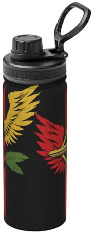 Sport Isolierte Wasserflasche 500 ml - Isolierte Wasserflasche für Heiß- und Kaltgetränke - Tragbarer Sportbegleiter - Mystic Vow