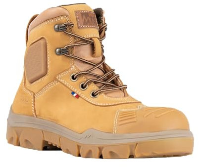 More Than Safety MTS Construction BTP Mid 6552301 Stivali di Sicurezza da Cantiere, Anfibi da Lavoro Unisex-Adulto, Marrone, 44 EU