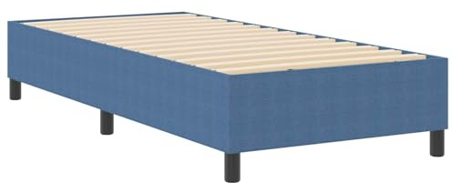 vidaXL Plattformbettgestell Blau 90 x 200 cm Cordstoff | Ein moderner Look, der dein Schlafzimmer aufpeppt, Aus haltbarem, umweltfreundlichem Holzwerkstoff,
