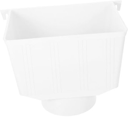 NUOBESTY Wasseranschluss Trichter Dach Regenumlenker Fallrohradapter Dachrinne Wasserrohrsammler Dachrinnenadapter Fallrohr Regenwasserumlenker Für Fallrohr Regenrinne Kunststoff Weiß