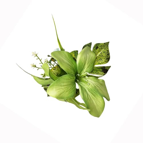 Pince à cheveux décorative en forme de fleur artificielle - Motif lys naturels - Antidérapante - Style décontracté - Pour bal de fin d'année, événement - Pour femme - Pince à cheveux en plein air