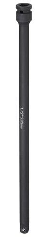sourcing map Impact Socket Extension Bar 1/2 Square Drive 15 Long CR-V Steel Extension Rod Ratchet Wrench Driver Adapter for Axle Nut Sockets, Black