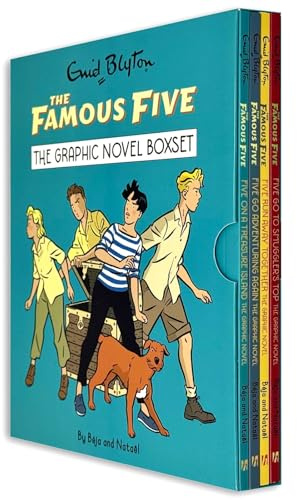 The Famous Five Graphic Novel 4 Books Collection Box Set By Enid Blyton(Five Go to Smuggler's Top, Five Run Away Together, Five Run Adventuring Again & Five on a Treasure Island)