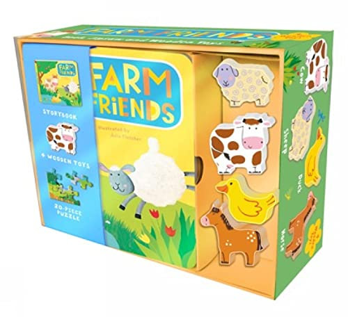 Farm Friends: Book, Jigsaw and Toy Set