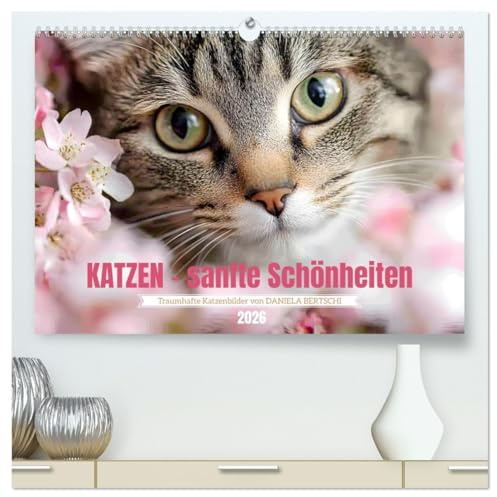 Katzen - sanfte Schönheiten (hochwertiger Premium Wandkalender 2026 DIN A2 quer), Kunstdruck in Hochglanz: Lassen Sie sich jeden Monat aufs Neue durch ... Welt der Katzen verzaubern. (CALVENDO Tiere)