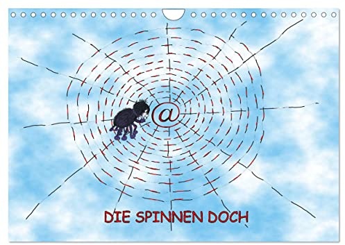 DIE SPINNEN DOCH (Wandkalender 2026 DIN A4 quer), CALVENDO Monatskalender: Knubbelige, lustige Spinnentierchen als Comicfiguren (CALVENDO Orte)