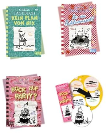 Gregs Tagebuch 18–20 Buchset mit coolen Goodies | Lesespaß 3 Bücher plus Fan-Extras für Kinder | Kinderbuch Comic Humor Set