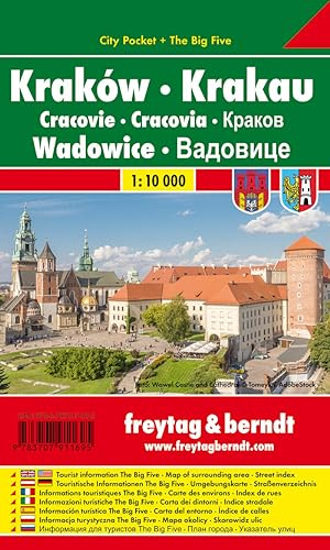 Krakau - Wadowice, City Pocket , Stadtplan 1:10.000: Stadskaart 1:10 000 (freytag & berndt Stadtpläne)