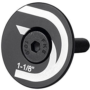 Deda Elementi Unisex's Flat Top Cap & Bolt, Black, 1 1/8