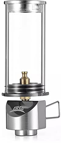 BRS Gaslaterne im Freien traumhafte Kerzen-Lampe tragbare Zelt-Laterne Glasmantel-Laterne Brs-hy-55 Grau BRS-55 1pc
