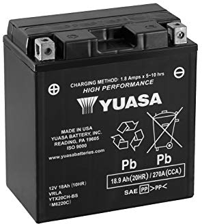 Yuasa YTX20CH 12V 270 CCA Hochleistungsbatterie wartungsfrei VRLA AGM Motorradbatterie