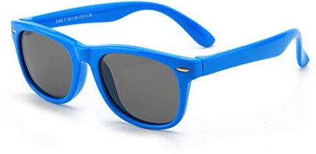 FOURCHEN Gafas de sol flexibles de goma polarizadas para niños para niñas de 3 a 10 años de edad
