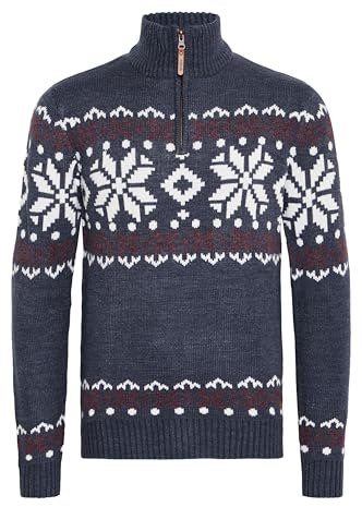 !Solid SDNorwin Herren Strickpullover Troyer Grobstrick Pullover