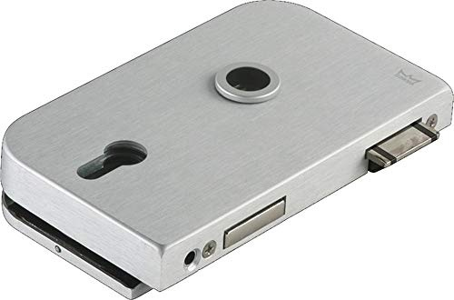 Dorma Glas Glastürschloss Junior Office PZ mit Wechsel, Glasstärke 8 mm, Glasbeschlag links - Alu silber eloxiert